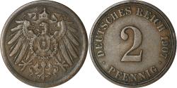 World Coins - Coin, GERMANY - EMPIRE, Wilhelm II, 2 Pfennig, 1907, Berlin, , Copper