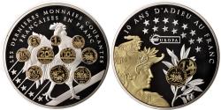 World Coins - France, Medal, 10 ans d'adieu au Franc, Les dernieres monnaies courantes, Arts &