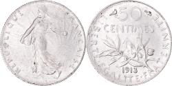 World Coins - Coin, France, Semeuse, 50 Centimes, 1913, Paris, , Silver, KM:854