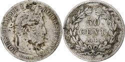 World Coins - France, Louis-Philippe, 1/2 Franc, 1845, Rouen, , Silver, KM:741.2