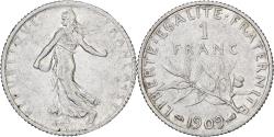 World Coins - France, Franc, Semeuse, 1909, Paris, Silver, , Gadoury:467, KM:844.1