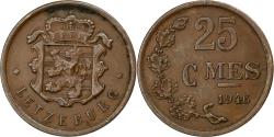 World Coins - Luxembourg, Charlotte, 25 Centimes, 1946, Bronze, , KM:45