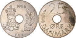 World Coins - Coin, Denmark, 25 Öre, 1986