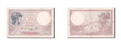 World Coins - Banknote, France, 5 Francs, 5 F 1917-1940 ''Violet'', 1939, AU(50-53)