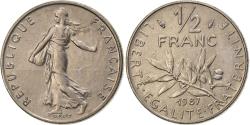 World Coins - France, 1/2 Franc, Semeuse, 1987, Paris, Nickel, , Gadoury:429