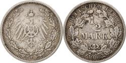 World Coins - Coin, GERMANY - EMPIRE, 1/2 Mark, 1906, Stuttgart, , Silver, KM:17