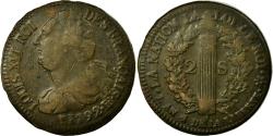 World Coins - Coin, France, 2 sols français, 2 Sols, 1792, Strasbourg, , Bronze