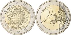 World Coins - Austria, 2 Euro, 10 Years of Euros Cash, 2012, Vienna, Bimetallic,