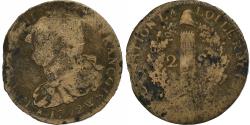 World Coins - France, Louis XVI, 2 sols François, 1792, Lille, Métal de cloche,