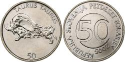 World Coins - Slovenia, 50 Tolarjev, 2005, Kremnica, Copper-nickel, , KM:52