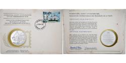 World Coins - Tuvalu, Medal + stamp, International Society of Postmasters, 1977, Silver