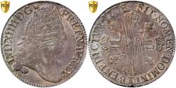 World Coins - France, Louis XIV, Ecu aux 8 L, 2e type, 1708/7, Nantes, Silver, PCGS,