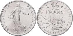 World Coins - Coin, France, Semeuse, 1/2 Franc, 1984, Paris, série FDC, , Nickel