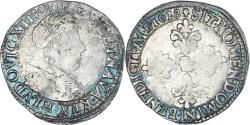 World Coins - Coin, France, Louis XIII, 1/2 Franc, buste lauré au col plat, 1628, Toulouse