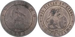 World Coins - Spain, Provisional Government, Centimo, 1870, , Copper, KM:660
