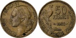 World Coins - France, 50 Francs, Guiraud, 1958, Paris, Aluminum-Bronze,