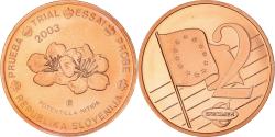 World Coins - Slovenia, 2 Euro Cent, 2003, unofficial private coin, , Copper Plated