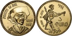World Coins - France, Medal, 3 Euro de Dijon, Philippe le Bon, 1996, Copper-nickel Aluminium