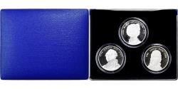 World Coins - France, Coffret 3 médailles, Bicentenaire de la Révolution Française, 1989