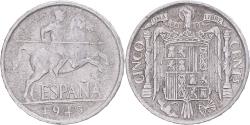 World Coins - Coin, Spain, 5 Centimos, 1945
