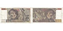 World Coins - France, 100 Francs, Delacroix, 1990, Q.153, VF(20-25), Fayette:69BIS.02A