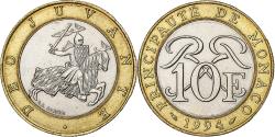 World Coins - Monaco, Rainier III, 10 Francs, 1994, Paris, Bi-Metallic,