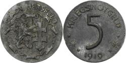 World Coins - Germany, Stadt Hersfeld, 5 Pfennig, 1919, , Zinc