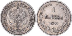 World Coins - Coin, Finland, Alexander III, Markka, 1892, Helsinki, , Silver, KM:3.2