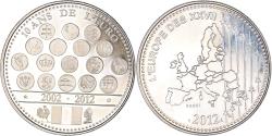 World Coins - France, Medal, L'Europe des XXVII, 10 Ans de l'Euro, Politics, 2012,