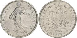 World Coins - France, 1/2 Franc, Semeuse, 1965, Monnaie de Paris, Nickel,