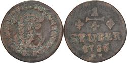World Coins - German States, JULICH-BERG, Karl Theodor, 1/4 Stüber, 1786, Copper,