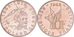 World Coins - France, 10 Francs, Roland Garros, 1988, Paris, Aluminum-Bronze,