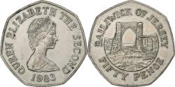 World Coins - Jersey, Elizabeth II, 50 Pence, 1983, Copper-nickel, , KM:58.1