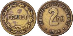 World Coins - Coin, France, France Libre, 2 Francs, 1944, Philadelphia, , Brass