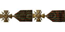 World Coins - France, Croix de Guerre, WAR, Medal, 1914-1918, Good Quality, Bronze, 38