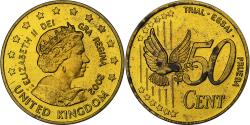World Coins - United Kingdom, 50 Euro Cent, Fantasy euro patterns, 2002, Brass,