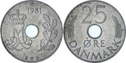 World Coins - Denmark, 25 Öre, 1981