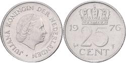 World Coins - Netherlands, Juliana, 25 Cents, 1976, Nickel, , KM:183