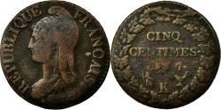 World Coins - Coin, France, Dupré, 5 Centimes, 1799, Bordeaux, , Bronze, Gadoury:126