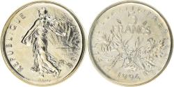 World Coins - Coin, France, Semeuse, 5 Francs, 1994, Paris, , Nickel Clad