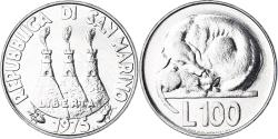 World Coins - Coin, San Marino, 100 Lire, 1975, Rome, FDC, , Steel, KM:46