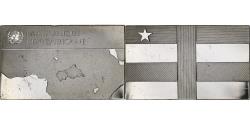 World Coins - France, Medal, United Nations Flags, Central African Republic, Silver,