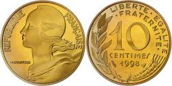 World Coins - France, 10 Centimes, Marianne, 1998, Monnaie de Paris, Proof, Aluminum-Bronze