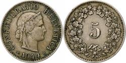 World Coins - Switzerland, 5 Rappen, 1944, Bern, Copper-nickel, , KM:26