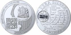 World Coins - Zanzibar, 1000 Shillings, 1 Vera Silver Oz, 2015, Proof, Silver,