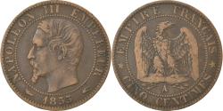 World Coins - Coin, France, Napoleon III, Napoléon III, 5 Centimes, 1855, Paris,