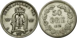 World Coins - Coin, Sweden, Oscar II, 50 Öre, 1875, , Silver, KM:740