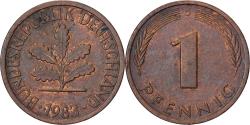 World Coins - Federal Republic of Germany, Pfennig, 1983, Munich, Copper Plated Steel