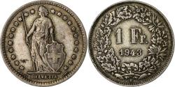 World Coins - Switzerland, Franc, 1943, Bern, Silver, , KM:24