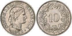 World Coins - Switzerland, 10 Rappen, Libertas, 1962, Bern, Copper-nickel, , KM:27